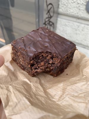 Vegan brownie  at Landbageriet - Naturbageriet in Copenhagen
