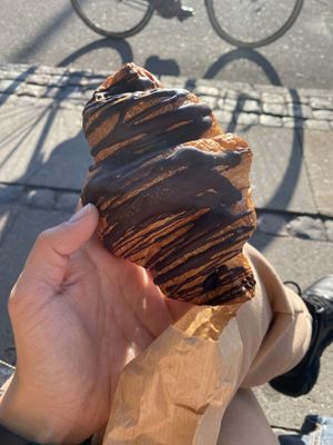 Chocolate croissant  at Landbageriet - Naturbageriet in Copenhagen