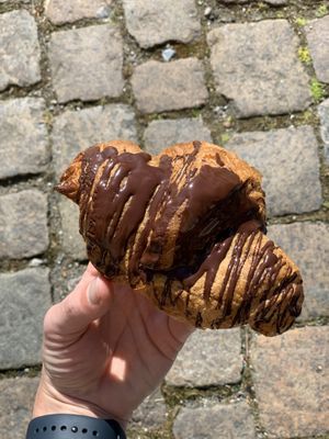 Chocolate croissant   at Landbageriet - Naturbageriet in Copenhagen