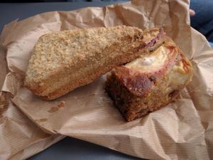 marzipan cake at Landbageriet - Naturbageriet in Copenhagen