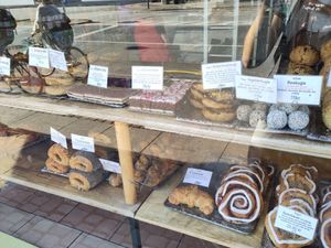 Loads of vegan baked options! at Landbageriet - Naturbageriet in Copenhagen