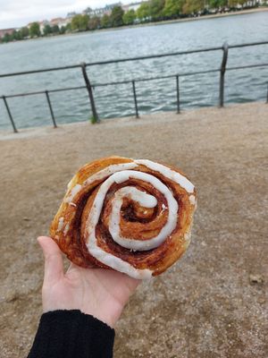 Cinammon roll at Landbageriet - Naturbageriet in Copenhagen