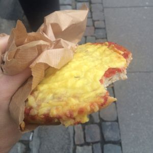 cheese focaccia  at Landbageriet - Naturbageriet in Copenhagen