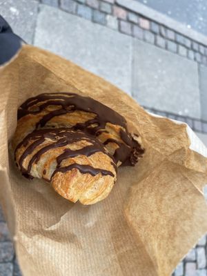 Chocolate croissant   at Landbageriet - Naturbageriet in Copenhagen