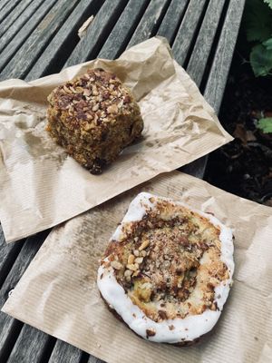 Both incredible (carrot and spanduer- bottom was best!)  at Landbageriet - Naturbageriet in Copenhagen