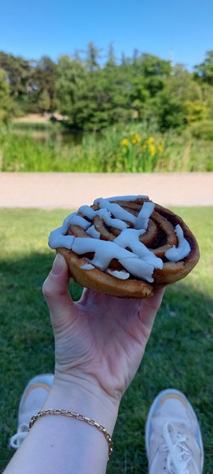 Kanelsnegl at Landbageriet - Naturbageriet in Copenhagen