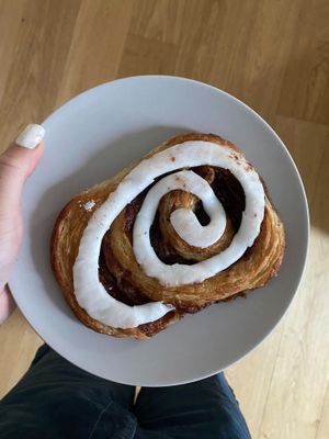 cinnamon roll at Landbageriet - Naturbageriet in Copenhagen