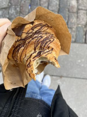 Chocolate croissantt  at Landbageriet - Naturbageriet in Copenhagen