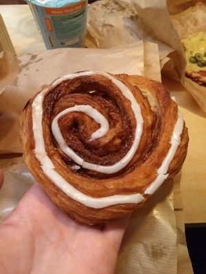 Cinamon roll at Landbageriet - Naturbageriet in Copenhagen