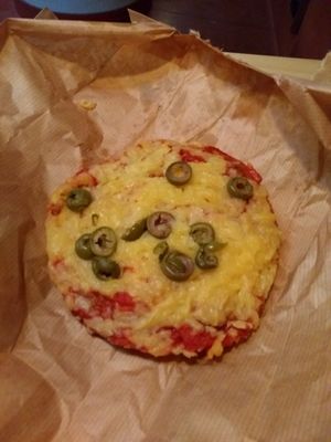 Pizza bun at Landbageriet - Naturbageriet in Copenhagen