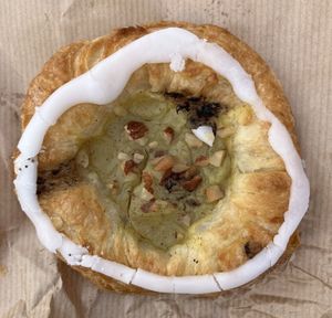 Spandauer m. creme  at Landbageriet - Naturbageriet in Copenhagen