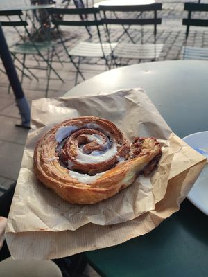Cinnamon danish at Landbageriet - Naturbageriet in Copenhagen