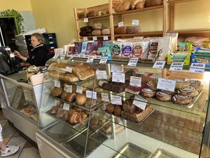 Main counter  at Landbageriet - Naturbageriet in Copenhagen