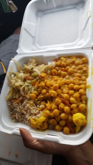 Curry chick peas at Vegetarian Delight in Miramar