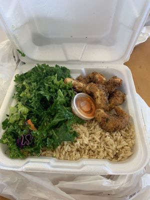 Vegan Shrimp platter at Vegetarian Delight in Miramar