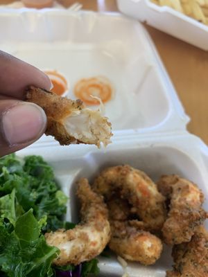 Vegan shrimp platter at Vegetarian Delight in Miramar