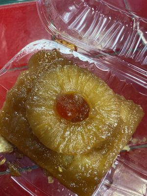 Vegan upside down pineapple  at Vegetarian Delight in Miramar