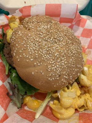 Ultimate Crackoroni Burger  at Sarasota Vegan Deli in Sarasota