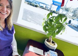 Sunlit table   at Sarasota Vegan Deli in Sarasota