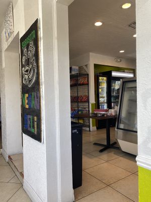 Entering register & kitchen  at Sarasota Vegan Deli in Sarasota