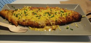 Vegan carbonara at Keenkies in Athens