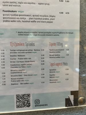 Menu 4  at Keenkies in Athens