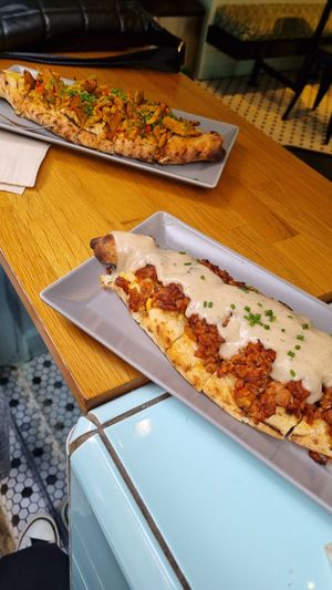 Vegan pastotsio and vegan hicken run at Keenkies in Athens