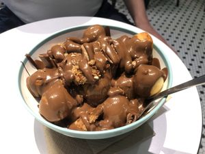 Hazelnut dessert  at Keenkies in Athens