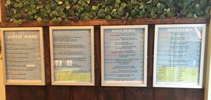 Wall menu. at Chelsea Juice in New York City