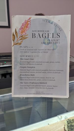 Bagel specials at SEED & STONE in Adelaide