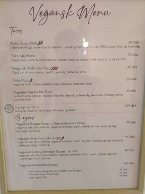 Vegan menu 1 at Tipsy in Aarhus