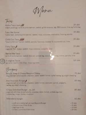 Vegetarian menu 1 at Tipsy in Aarhus