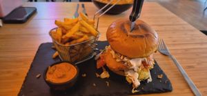 Crispy 'chicken' burger at Tipsy in Aarhus