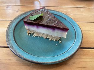 Vegan strawberry cheesecake   at Modernark in Kobe