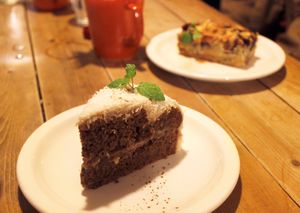 Vegan coconut tiramisu at Modernark in Kobe