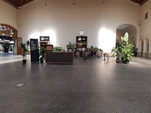 "Exterior" inside station building at LORA  in Basel