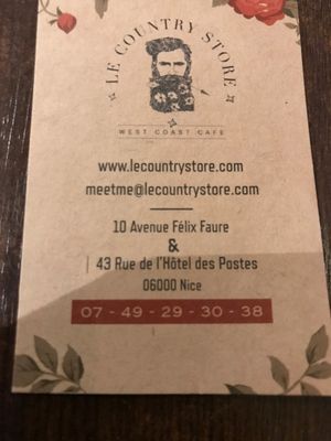 New location  at Le Country Store in Nice