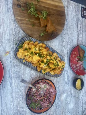 Lovely tapas ( already half eaten sooooo goood!) at Sjefs in Nieuwpoort