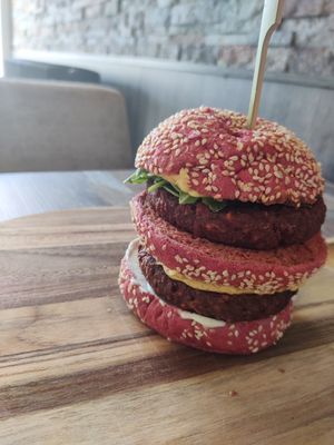 Burger végane at Sjefs in Nieuwpoort