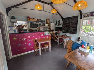 Inside seating at The Tor Cafe in Cromford