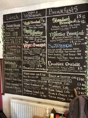Tasty vegan options   at The Tor Cafe in Cromford