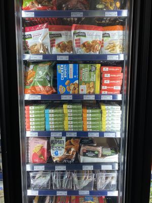Frozen vegan finds  at California Ranch Market in San Jose Del Cabo