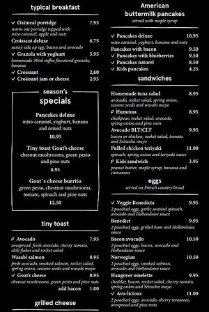 vegan options at 30ML Coffee & Food - Arena in Amsterdam