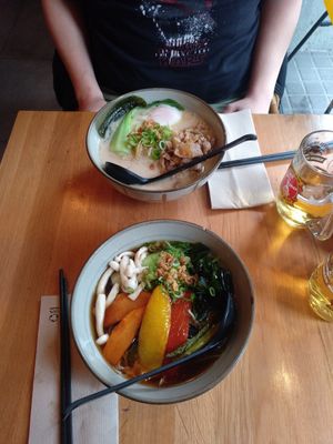 ramen vegetal at Takumi in Barcelona