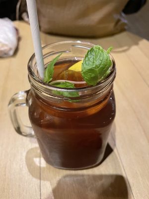 Homemade sweet tea  at Takumi in Barcelona