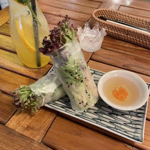 Summer Rolls with Passionfruit Lemonade   at Pho 45 in Erfurt