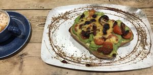 Avocado on toast   at Figaro in Wingerworth