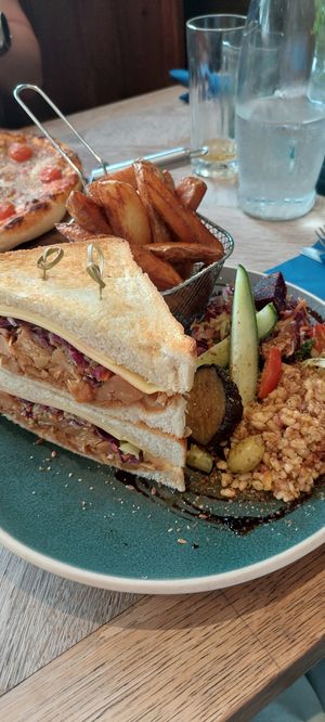 Bbq jackfruit sandwhich at Figaro in Wingerworth