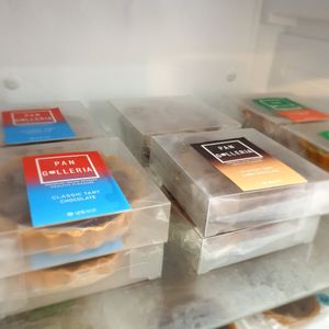 a fridge full of tarts.. literally! at Pan Galleria - 빵갤러리아 in Gyeonggi-do