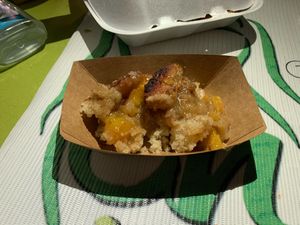 Homemade cobbler that I definitely should have gotten more servings of.  at ChubbyVegan in Houston